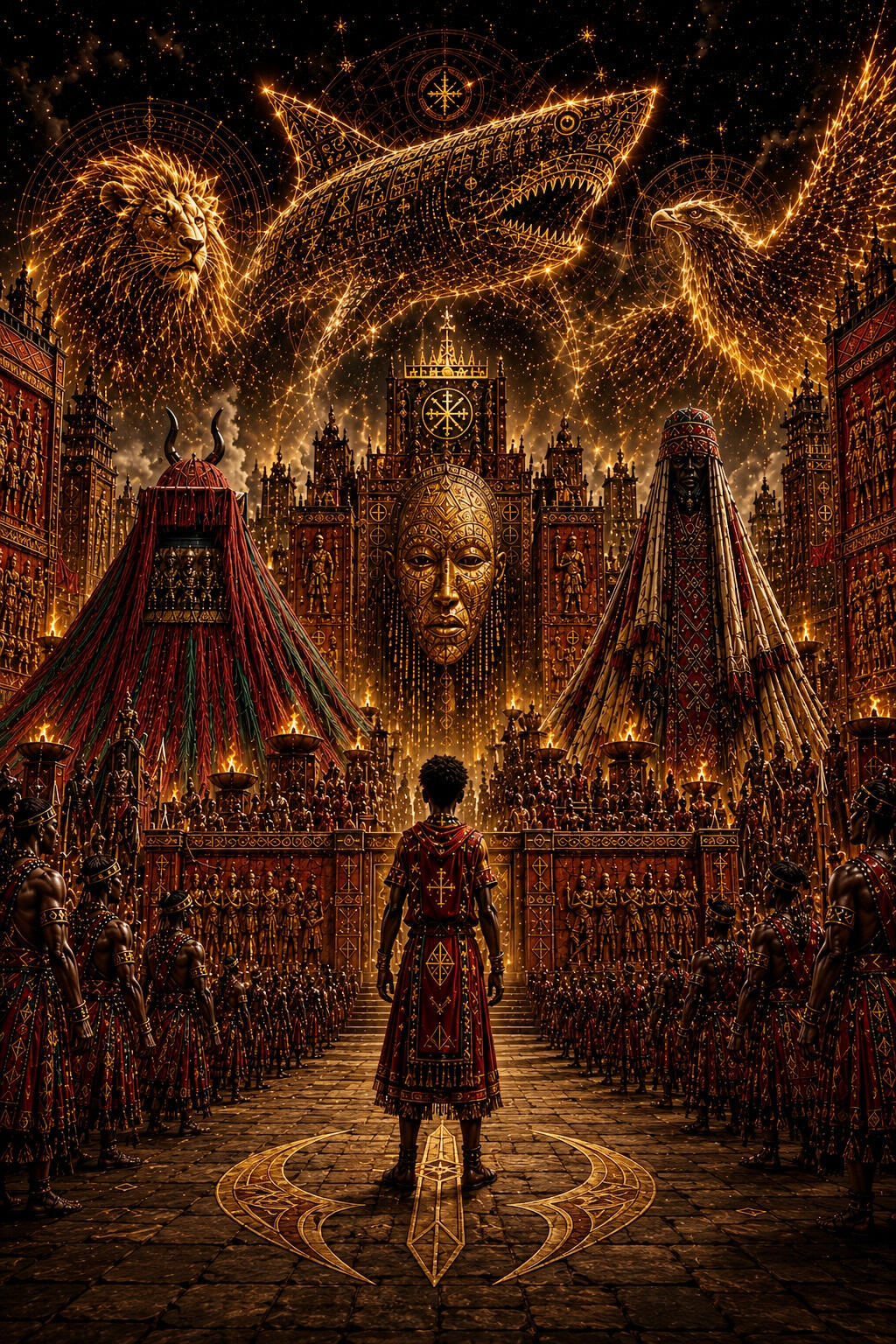 vodoun-saga-sacred-city.jpg Sacred imperial city of Danxomè in Vodoun Saga, where ancient gods, masks and spiritual powers shape the fate of the kingdom.